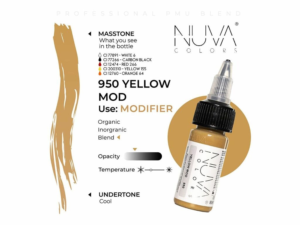Nuva Colors - Modifier - 950 Yellow Mod - 15 ml / 0,5 oz