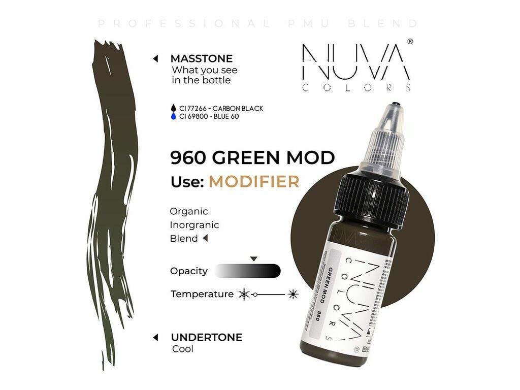 Nuva Colors - Modifier - 960 Green Mod - 15 ml / 0.5 oz