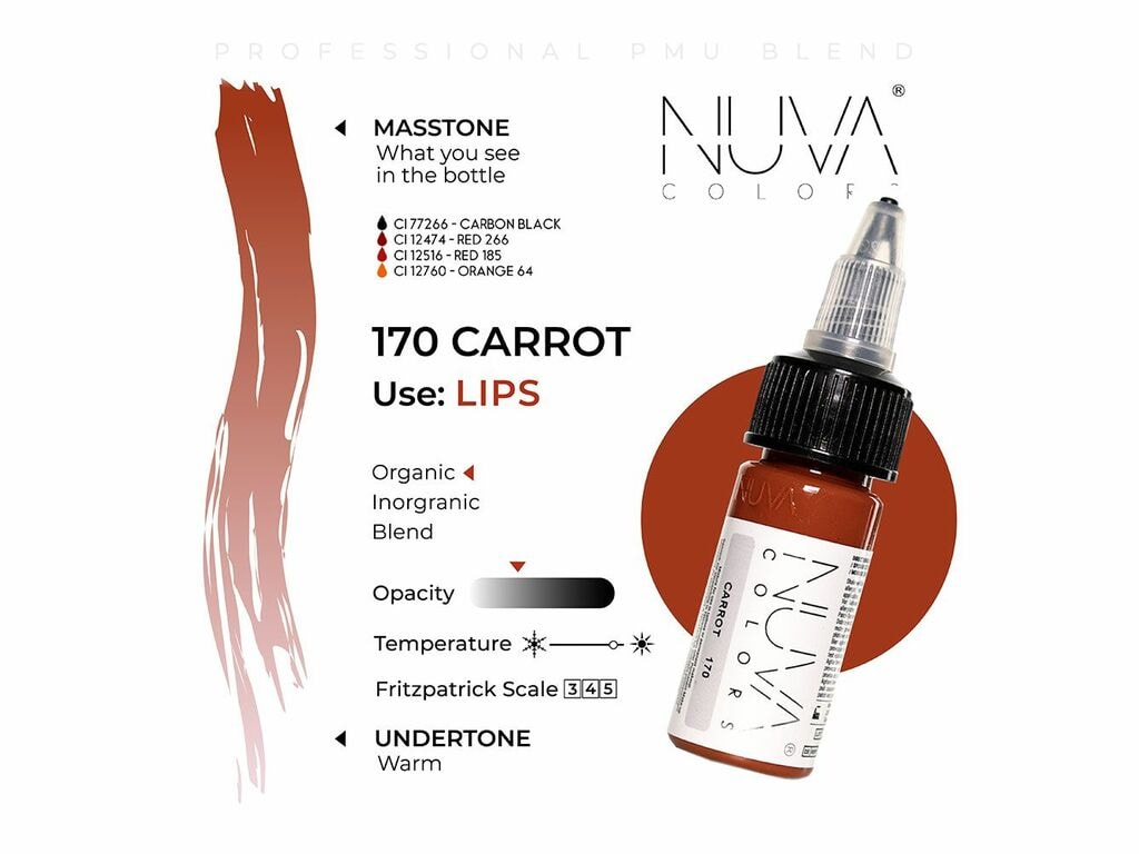 Nuva Colors - Lip - 170 Carrot - 15 ml / 0,5 oz