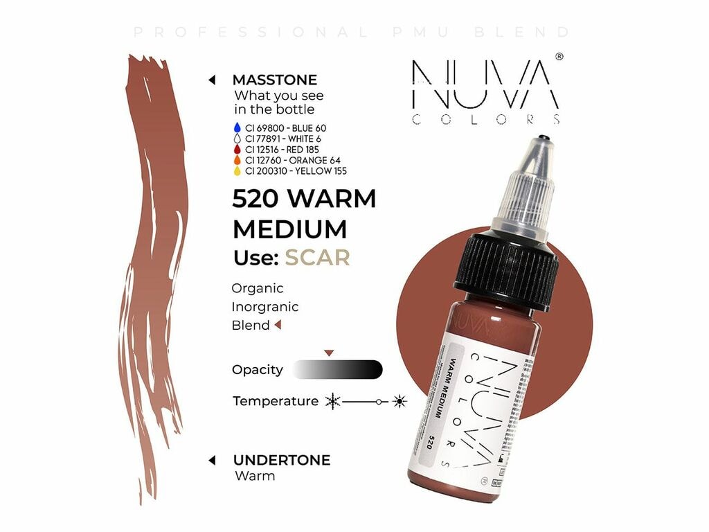 Nuva Colors - Scar - 520 Warm Medium - 15 ml / 0,5 oz