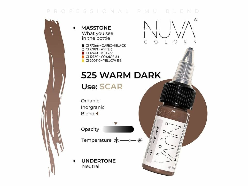 Nuva Colors - Scar - 525 Warm Dark - 15 ml / 0.5 oz
