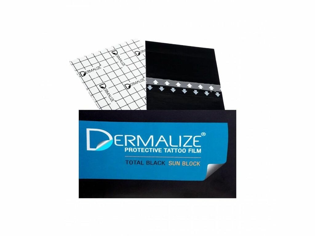 Dermalize - Película protectora para tatuajes - Bloqueo solar total negro - Precortada
