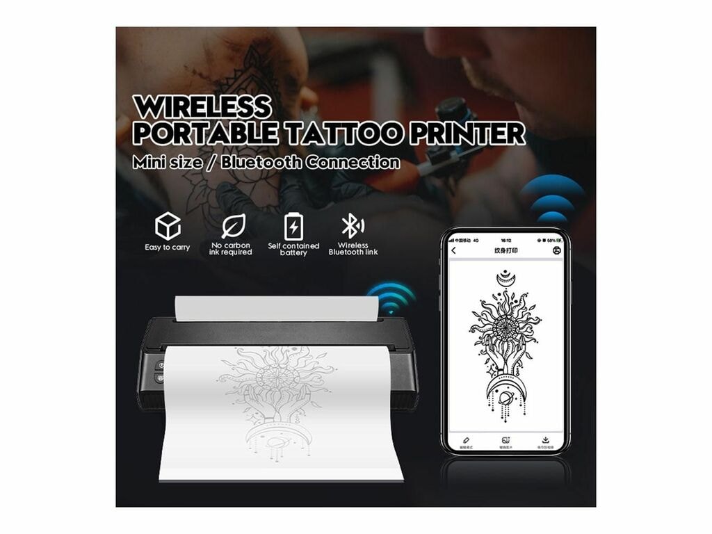 Impresora térmica de plantillas inalámbrica Bluetooth