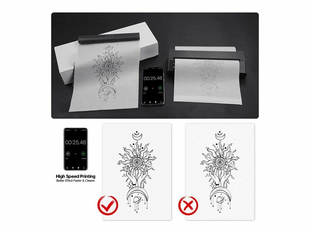 Impresora térmica de plantillas inalámbrica Bluetooth