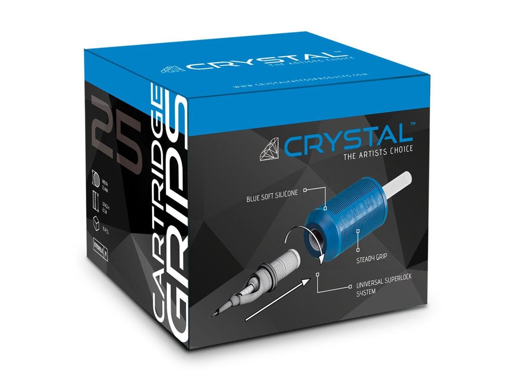 Crystal - Empuñaduras desechables para cartuchos - 25 mm - Caja de 15
