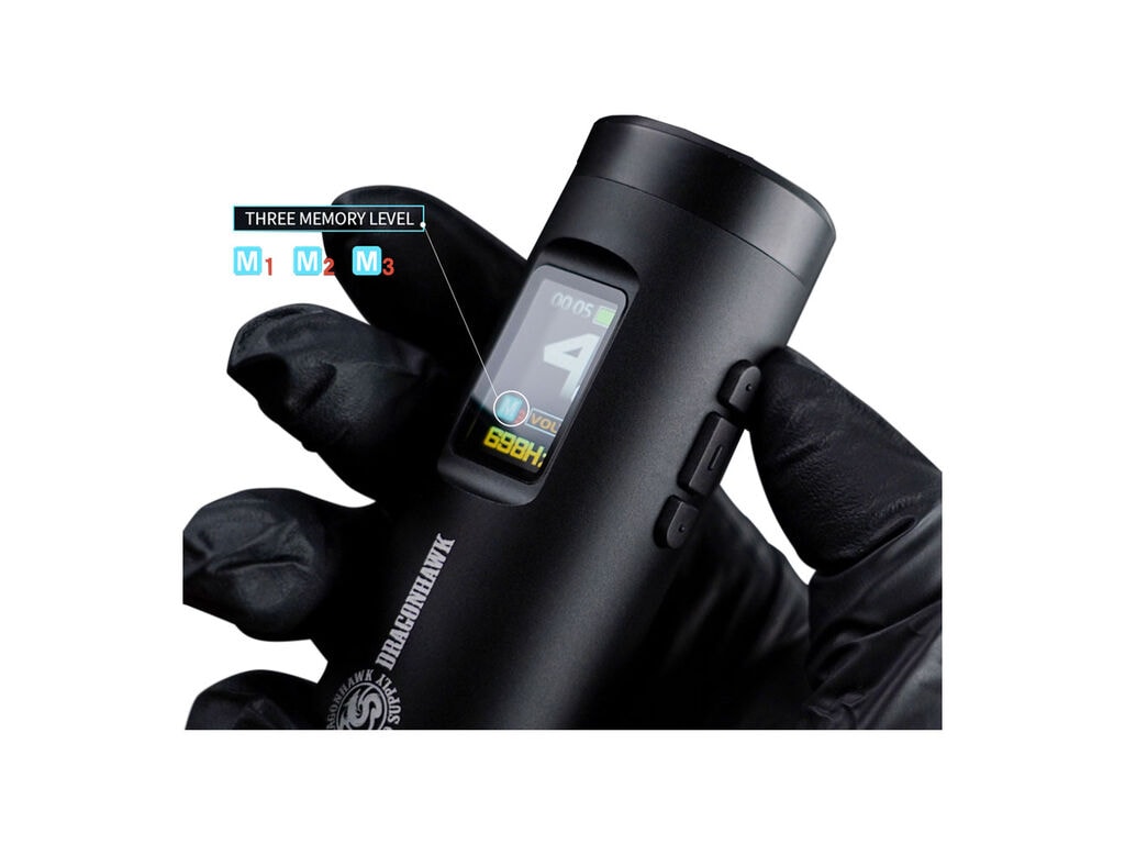 Dragonhawk - Mast X7 v2 - Wireless Tattoo Machine - Black