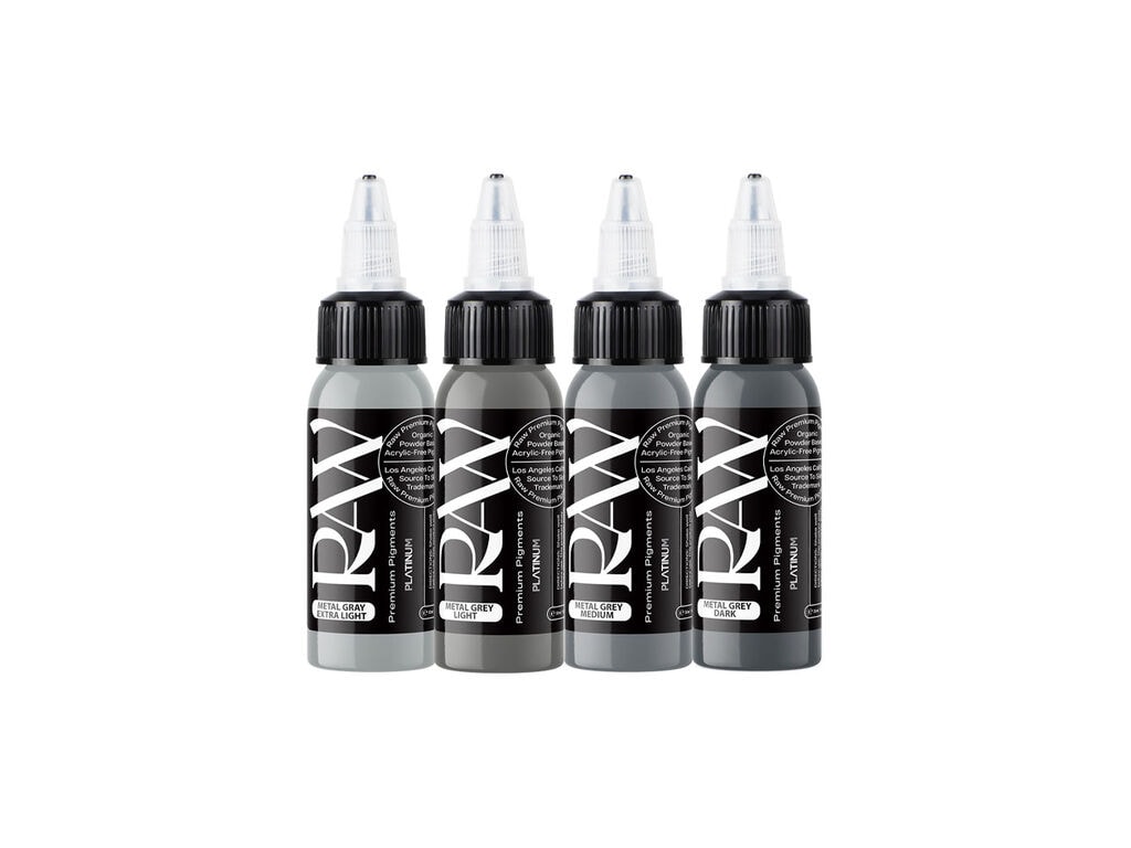 Raw Pigments EU - Grey Colour Set - 4 x 30 ml / 1 oz
