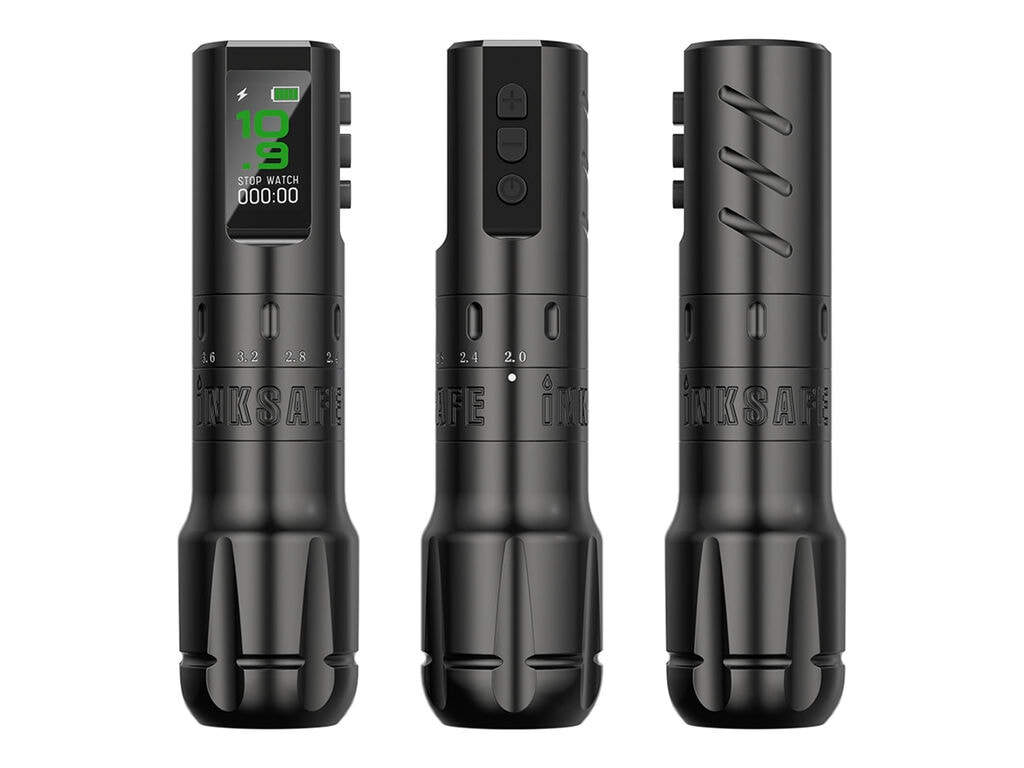 Elite - Inksafe Flexo - Machine à Tatouer Sans Fil - Pack Combo - Noir