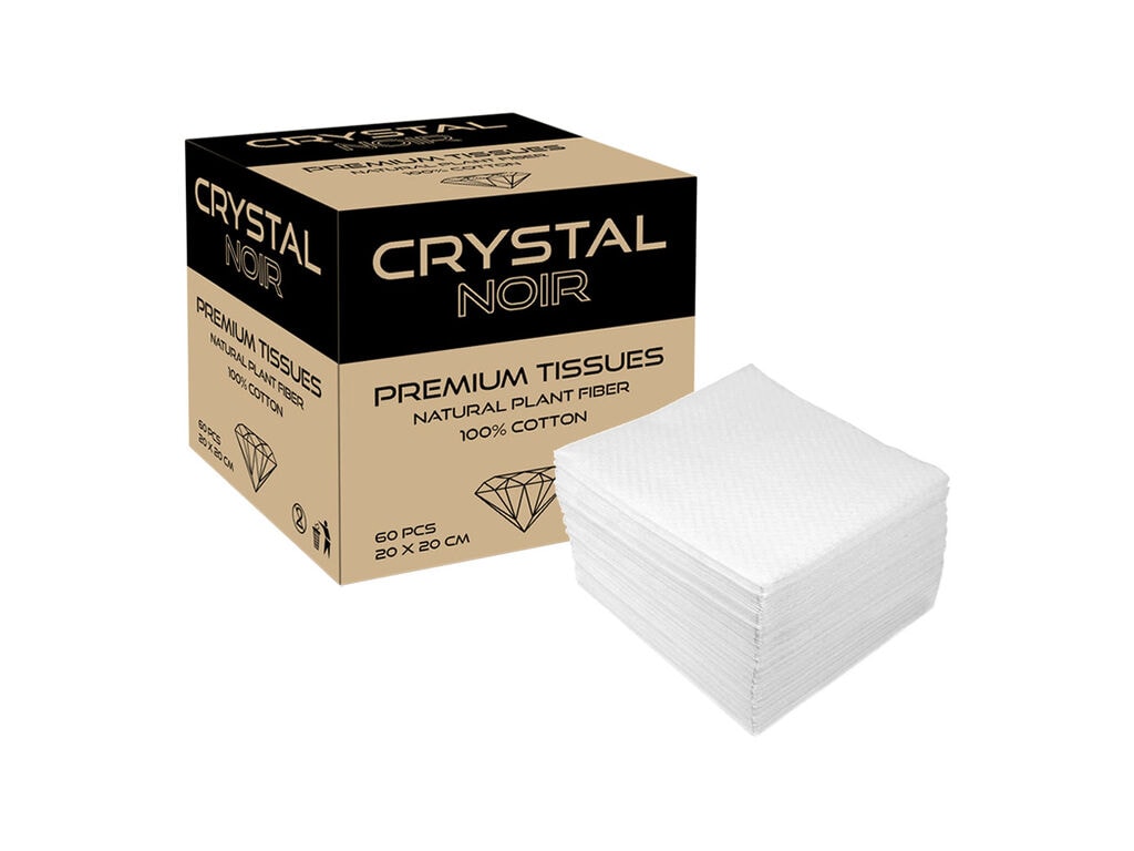 Crystal - Noir - Premium Tissues - Vorgeschnitten - 60er Box