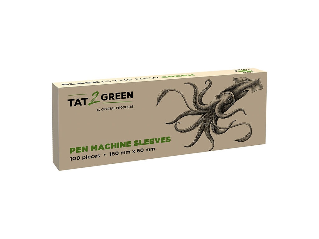 Tat2Green - Pen Machine Hoezen - Zwart - 160 mm x 60 mm - Doos van 100