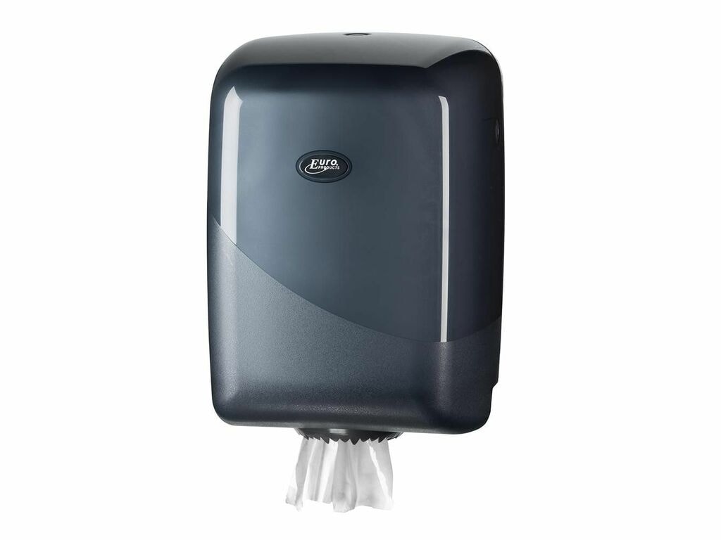 Euro Products - Dispensador de rollos de toallas de mano - Midi - Negro