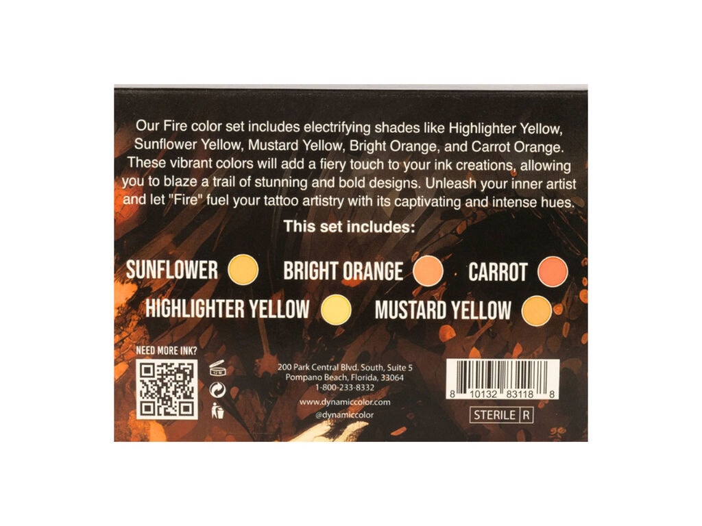 Dynamic Platinum - Fire Colour Set - 5 x 30 ml / 1 oz