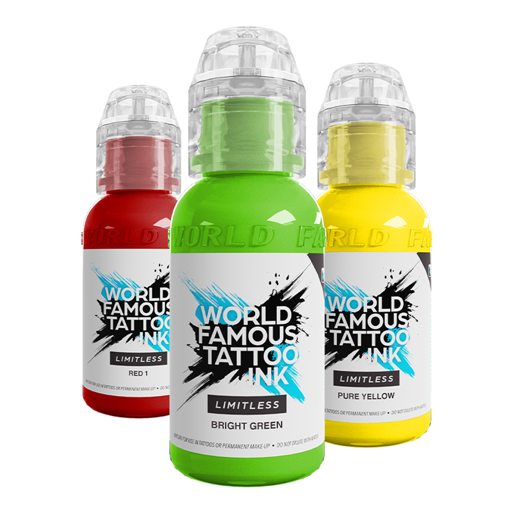 Tattooland  World Famous Limitless - Jay Freestyle Colour Set - 12 x 30 ml  / 1 oz - All Tattoo Ink Sets - Tattoo Ink