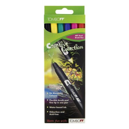 Tombow - Dual Brush Pen - Set van 6