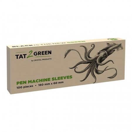 Tat2Green - Pen Machine Hoezen - Zwart - 160 mm x 60 mm - Doos van 100
