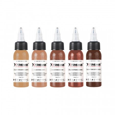 Xtreme Ink - Flesh Tone Colour Set - 5 x 30 ml / 1 oz