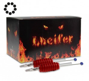 Lucifer Grips met Naalden - 25 mm Rubber Grip - Round Shaders - Doos van 20