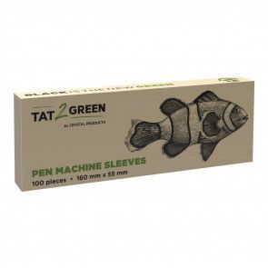 Tat2Green - Pen Machine Hoezen - Zwart - 160 mm x 55 mm - Doos van 100