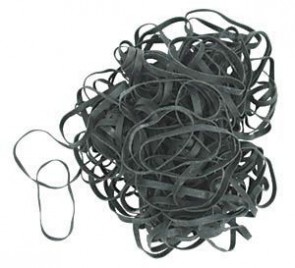 Black Rubber Bands - Pack of 200