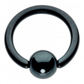 Ball Closing Ring (BCR) with Ball - Titanium - PVD Black