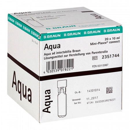 Braun - Mini-Plasco® - Sterile Wasser Mischlösung - Box mit 20 x 10 ml