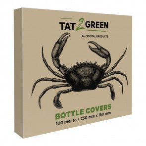 Tat2Green - Schutzhülle für Flaschen - Schwarz - 250 mm x 150 mm - 200er Box