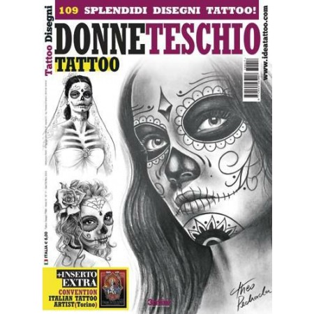 3ntini - Tattoo Flash Drawings - Donne Teschio