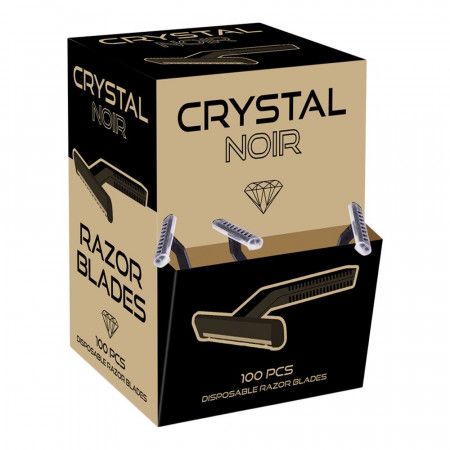 Crystal - Noir - Rasoirs Jetables - Boîte de 100