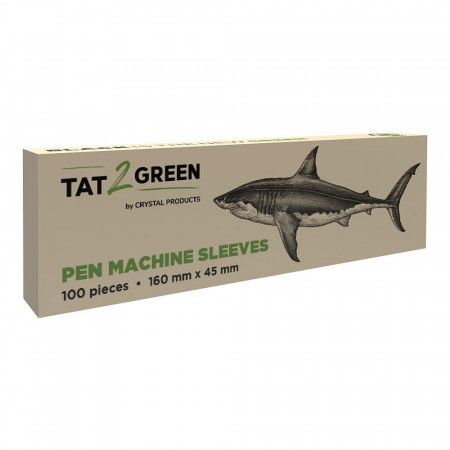 Tat2Green - Protèges Machine Stylo - Noir - 160 mm x 45 mm - Boîte de 100