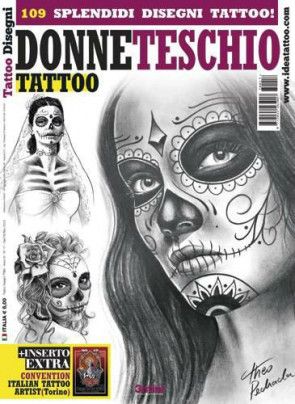 3ntini - Tattoo Flash Drawings - Donne Teschio