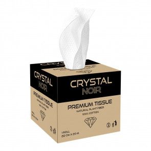 Crystal - Noir - Rouleau de Tissues Premium - 90 Tissues par Rouleau