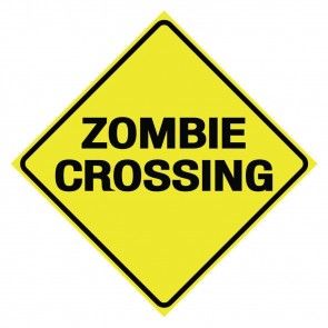 Zombie Crossing Sign - 30 cm
