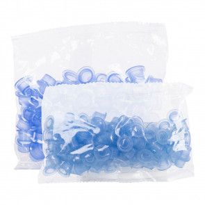 Caps Silicone pour Encre - Bleu - Pack de 100