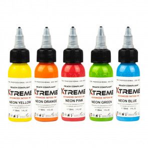 Xtreme Ink - Neon Colour Set - 5 x 30 ml / 1 oz