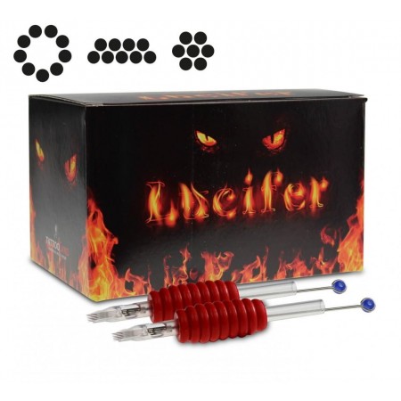 Lucifer Grips with Needles - 25 mm Rubber Grip - All Configurations - Box of 20