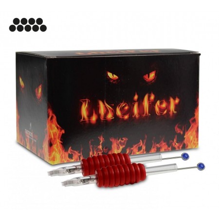Lucifer Grips with Needles - 19 mm Rubber Grip - Magnum - Box of 25