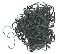 Black Rubber Bands - Pack of 100