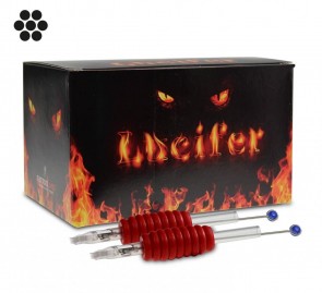 Lucifer Grips with Needles - 25 mm Rubber Grip - Round Liners - Box of 20