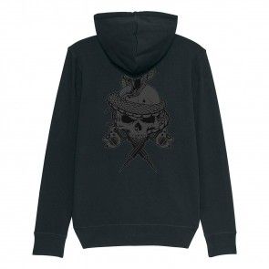 Tattooland Hooded Vest with Zipper - Skull Design