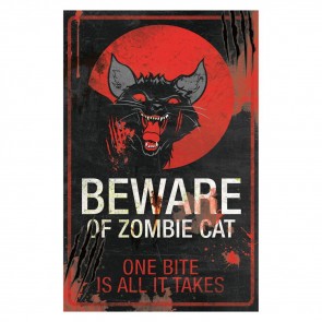 Zombie Cat Sign - 43 cm